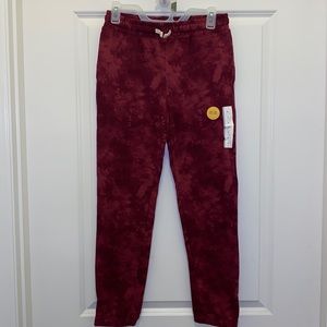 NWT CAT & JACK GIRLS RED TIE DYED JOGGERS SIZE LARGE